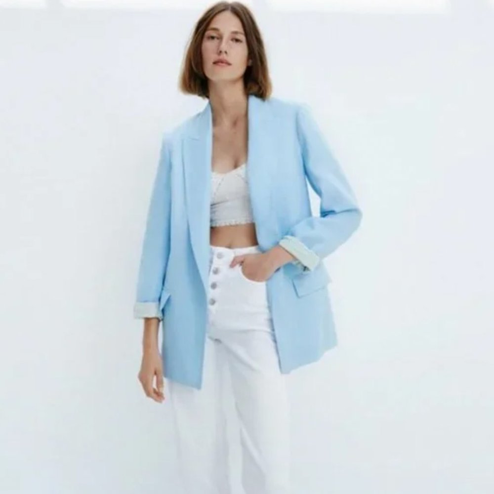 Zara Light Blue Blazer